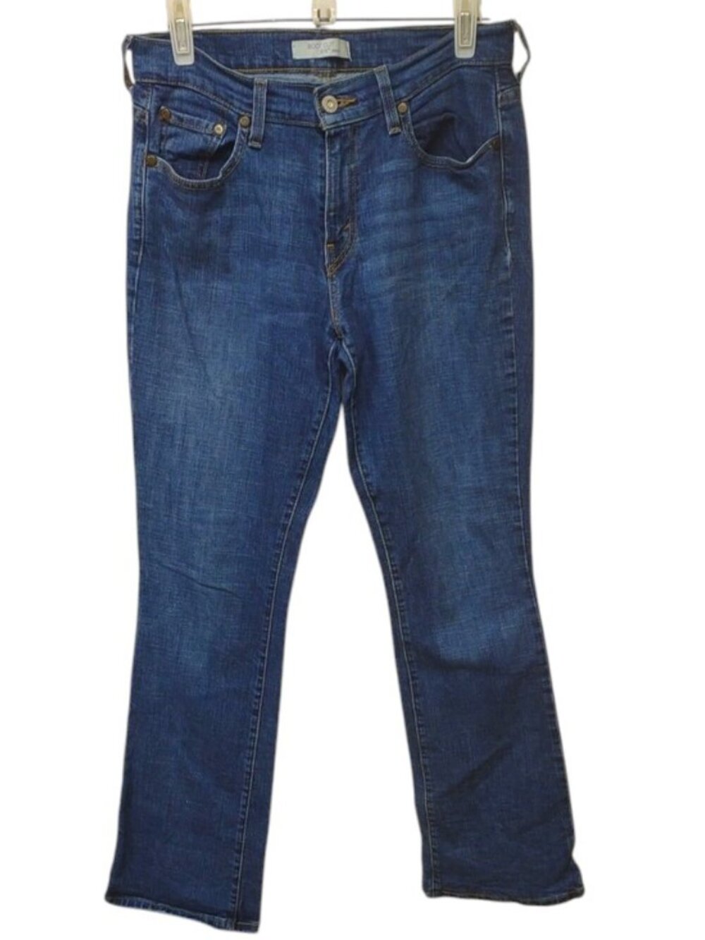Levi's Women's 515 Boot Cut 5 Pocket Distressed Stretch Blue Jeans
